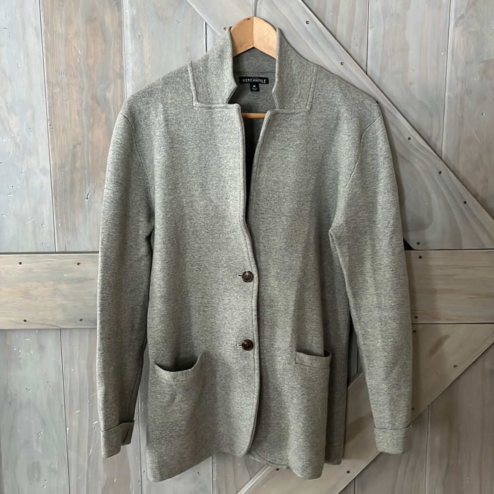 Jcrew Mercantile Grey knit Blazer